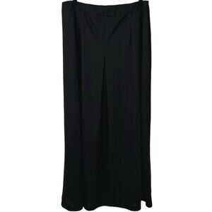 Diane Von Furstenberg Vintage Black Midi Skirt Minimalist Designer L